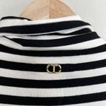 Twinset Milano Black White Knit turtleneck with logo button Small Photo 7