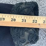 Vintage Cleo Hand Knit Sweater Sz L Wool Blend Black Lace Embellished Holiday Size L Photo 6