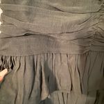 ZARA Hunter Green Mini Skirt Ruffle Rouched Size Small Photo 4