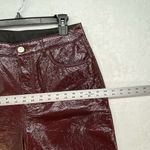ASOS Jeans Womens 32x32 Oxblood Vinyl Mid Rise 90's Straight Leg Photo 2
