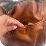 American Leather Co shoulder bag Carmel Brown Side Pockets Boho Classic Cottage Photo 5
