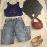 SO  Wide Leg Blue Denim Jeans Photo 5