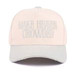 Make Heaven Crowded Embroidered Baseball Cap Cream / Light Blue Adjustable Photo 1