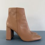 Marc Fisher Jacinta Light Brown Leather Square Toe Ankle Booties Photo 3