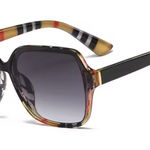 Burberry Print Stylish Square Sunglasses with Gradient Lenses Black Photo 0