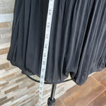 Gracia  black chiffon tule top baloon blouse Sz M Photo 6