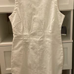 White Sleeveless Denim Dress Size M Photo 0
