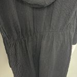 ZARA Black Wrap Gauze Robe Dress with Hood medium Photo 8