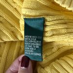 Ralph Lauren Lauren  Yellow Cable Knit Cotton Crew Neck Sweater Size Medium Photo 4