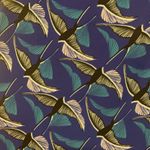 Apt. 9  Royal Blue Sparrow Pattern Lightweight Dress Shirt Business Casual Small S Photo 1