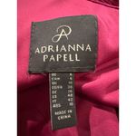 Adrianna Papell Women's Stardust Pleated Draped Gown Size US 6 Magenta Photo 3