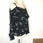 Bar III  Floral Cold Shoulder Long Sleeve Blouse Photo 2