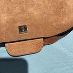 Valentina Fiore Italian Leather Cognac Messenger Slouch Bag Tan Photo 6