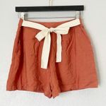 All in Favor  Front Tie Pleated Shorts Medium Photo 0