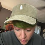 Ghost In Socks Embroidered Baseball Hat Khaki Tan Photo 1