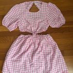 Miss Selfridge Pink Gingham Two-Piece Set Photo 0