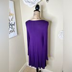 Zenana Outfitters Tunic Swing Long Sleeve Vibrant Purple Dress in Size M Photo 12