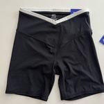 JoyLab Women’s V-Waistband High Rise Biker Shorts Size XS Black White Activewear Photo 0