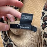 Cejon Cheetah Print Scarf, Animal Print Fringe Scarf Brown Photo 4