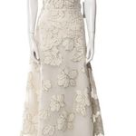 Rickie Freeman for Teri Jon Ivory Floral Maxi Dress White Size 8 Photo 0