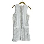 Gianni Bini GB Lace Eyelet Sheer Panel Shift Dress XS White Photo 3