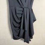 Rachel Parcell  Interlocking Draped Mini Dress Women's XXS Black Career Designer Photo 9