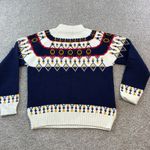 Vintage JC Penney Acrylic Fair Isle Mock Neck Sweater Womens Size M 80's Retro Blue Size M Photo 5