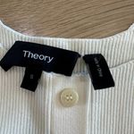 Theory  Button Up Tank Top ivory size small Photo 3