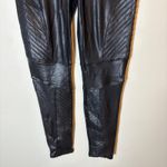 Spanx ‎ Faux Leather Moto Leggings Womens L High Waisted Sculpting Black Pants Photo 2
