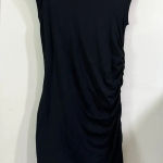 Athleta  Black Short Sleeve Dress Ruched Slimming Tee Active M Medium Photo 0