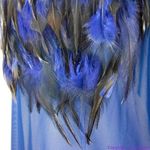 Ashley Stewart NEW Sexy Flirty navy blue feather front short sleeve night gown lingerie lounge Photo 14