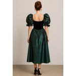 Laura Ashley Vintage Green Velvet and Taffeta Dress - Size 14 Photo 2