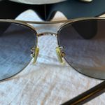 Coach : Kiera (L925) Black & Silver Tone Aviator Sunglasses- wear Photo 3