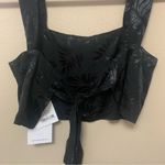 Sabina Musayev Burgundy Jacquard Crop Top Black Size XS Photo 7