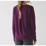Lululemon  Belle Long Sleeve French Terry Pullover Top Heathered Red Grape Small Photo 1