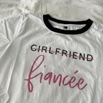 Miss To Mrs White Girlfriend To Fiancé T-Shirt Photo 1