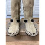 Free People Coronado Moccasin Boot Natural Suede Size 8 NIB Fringe Detail Buckle Photo 5