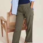 Maurice's Olive Green Double Cloth High Rise Cargo Crop Pants Photo 0