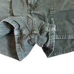 ZARA Green Utility Cargo Distressed Cotton Carpenter Shorts Size 8 Photo 3