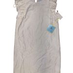 CeCe  White Dress w/ Ruffled‎ Sleeves Crew Neck - Size 8 Photo 0