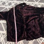 CP Shades  burgundy velvet Button down blouse‎ Photo 5