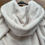 Faux Fur Hoodie Cape Coat White Photo 4