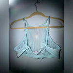 Victoria's Secret Victoria’s Secret women’s‎ light blue Lace Bralette high neck size large Photo 1