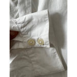 Coldwater Creek  White long sleeve lace overlay collar Button-Up Shirt Size PL 14 Photo 5