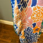 Oliphant L Silk cotton Blend ruffle v neck maxi dress floral multicolor ALTERED Blue Size L Photo 10