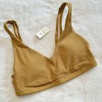 Aerie NWT Offline by  Goals Light Tan Ribbed Padded Sports Bra - Size: Large Photo 0