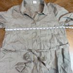 Aritzia ‎ Wilfred Eleta Linen Midi Button Up Shirt Dress Sz Small Dry Basil Green Photo 7