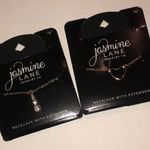 Jasmine  Lane Gold Tone Dainty Heart and CZ Rhinestone Drop Necklace Set Photo 1