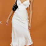 Selfie Leslie City Lights Cut-Out Waist Strappy Back Midi Dress in Champagne Photo 0