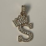 Gold Plated “S” Initial With Crown Pendant Photo 0